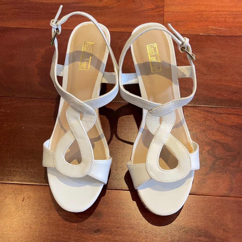 Coach and Four Womans White Wedges Size 9 - Picture 2 of 13